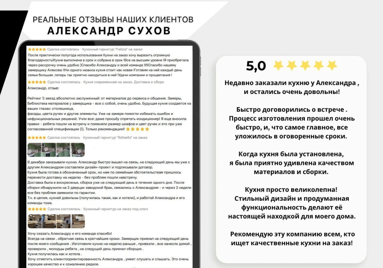 Кухня в рассрочку на заказ 0%